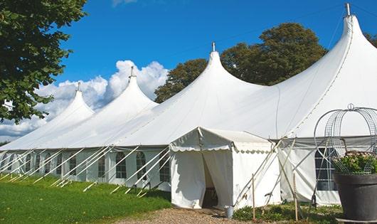 sleek white portable restrooms for events, providing a reliable and functional option for those in need in Bethany